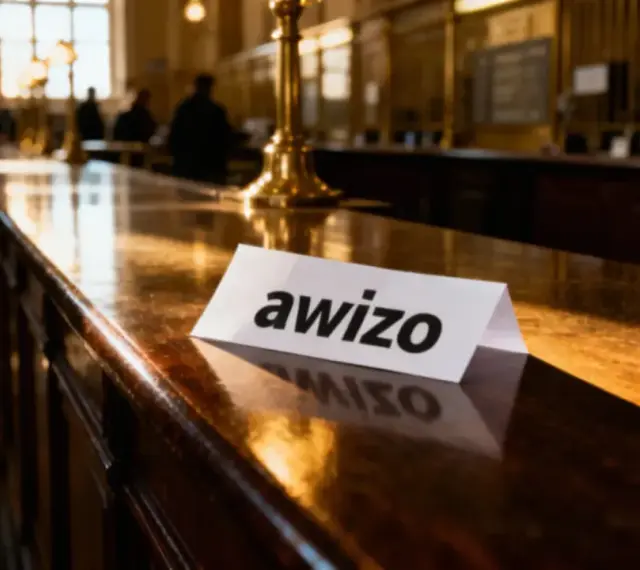 Tabliczka "awizo" na ladzie bankowej. Zastanawiasz się, ile czasu na odebranie awizo?